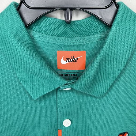 NIKE Tiger Woods Polo Shirt Mens Large Green Dri-Fit Frank Logo Masters Golf - Picture 3 of 10